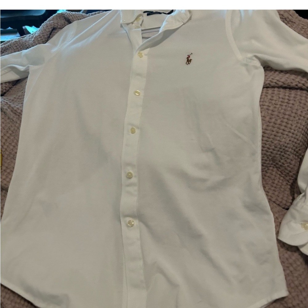 Ralph Lauren knit white Oxford